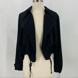 Bb Dakota Black Open Face Cinched Jacket Small